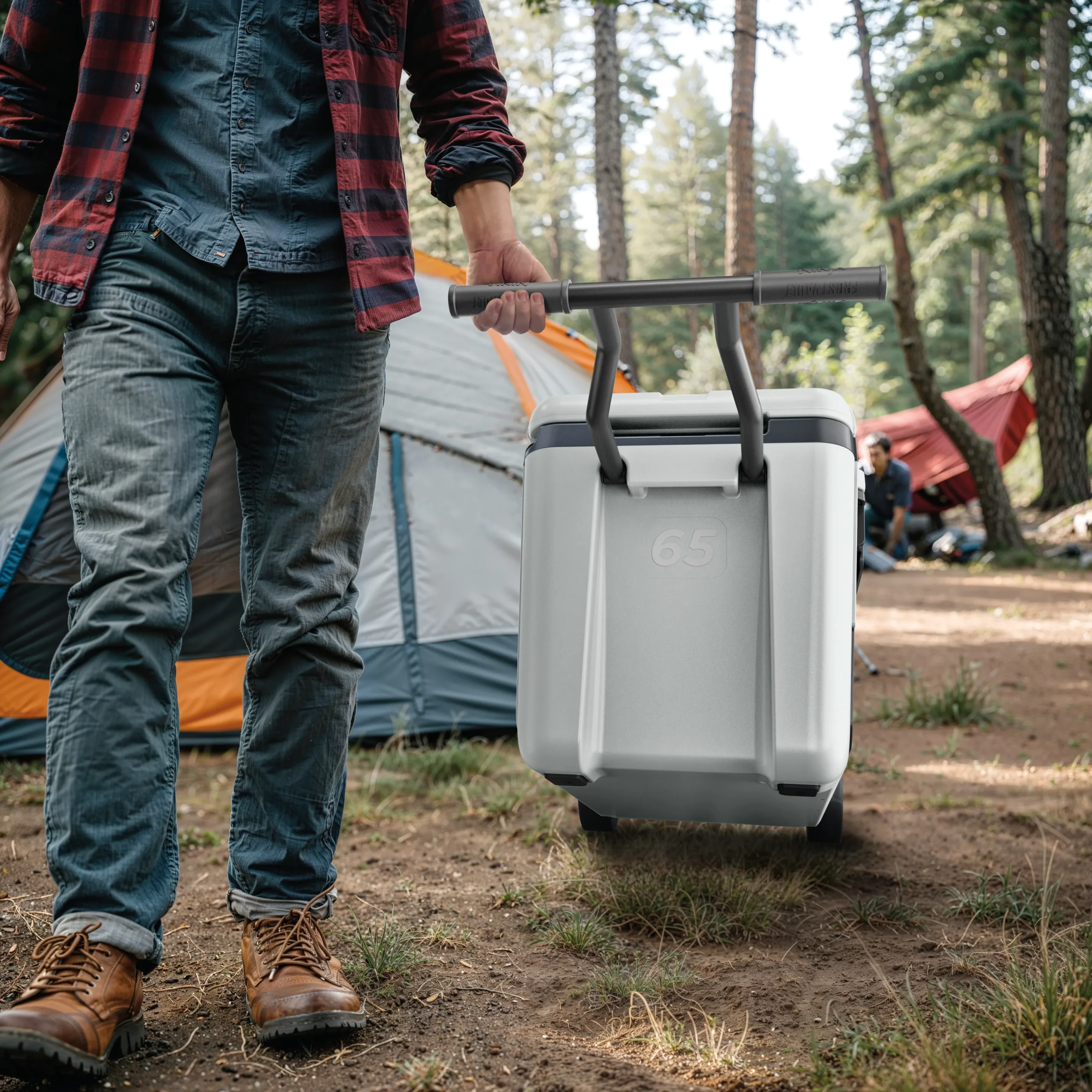 DAT-R_FB265UKWH_InUse_Tent_Man_pulling_cooler